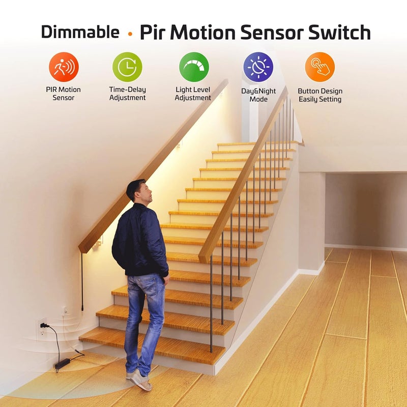 Sensky BS010BW محول DC 12 فولت إلى 24 فولت 3A مفتاح استشعار الحركة القابل للتعتيم لمصابيح LED، خزانة المطبخ (أبيض) - Image 2